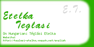 etelka teglasi business card